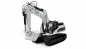 Preview: RC excavator full metal 1:14 white 2.4GHz