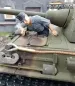 Mobile Preview: 1/16 Figur deutsche Panzerbesatzung Soldat mit Hemd und Feldmütze mit ansteckbaren Beinen F1015 licmas-tank