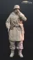 Preview: 1/16 figure German MP40 soldier with steel helmet and cigarette WW2 unpainted resin