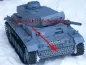 Preview: Panzer 3 piece of tank track "big" spare part Heng Long 3848 plastic