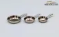 Preview: Set of three frying pans made of metal in 1/16 for diorama Preview: Set of three frying pans made of metal in 1/16 for diorama