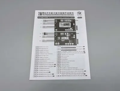 Original Heng Long RC Panzer Leopard 2A6 Anleitung 3889 V6.0 / V7.0 mit Zielscheibe
