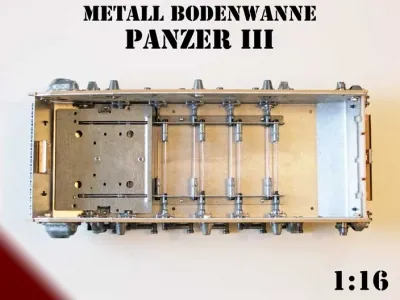 Metall - Unterwanne für Panzer III Heng Long Panzer 3