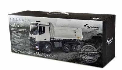 RC truck Mercedes-Benz Arocs truck tipper PRO metal 2.4GHz RTR white