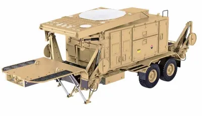 U.S. M747 Sattelauflieger Radar sand KIT Massstab 1:12