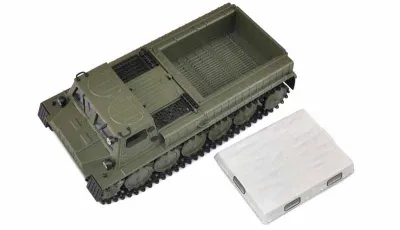 RC tracked vehicle GAZ-71 armoured 1:16 RTR olive green/white