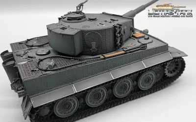 1:24 RC Panzer Deutscher Tiger 1 Späte Version Taigen mit Infrarot-Kampfsystem Grau