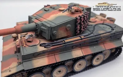 1:24 RC Panzer Deutscher Tiger 1 Mittlere Version Taigen mit Infrarot-Kampfsystem