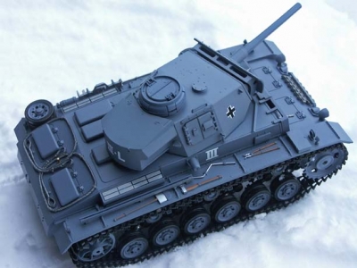 RC Panzer 3 Ausf. L Heng Long 1:16 Grau Stahlgetriebe BB + IR 2.4Ghz V7.0