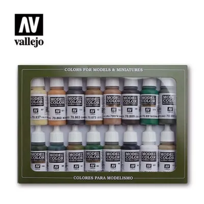 Model Color 70109 Vallejo Colors 16 x 17ml Color Set WWII Allied Forces