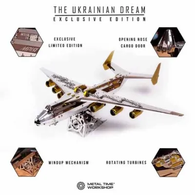 Antonov Mriya Ukrainischer Traum Metal Time Stahl Model offizielle exclusive Ausgabe