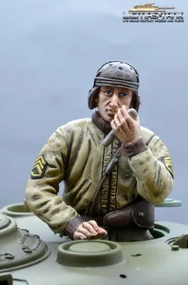 Figur U.S. Panzerbesatzung WW2 Kommandant mit Funk 1/16