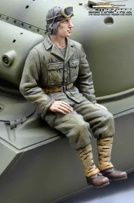 1/16 Figur U.S Panzerbesatzung WW2 Panzer Soldat sitzend