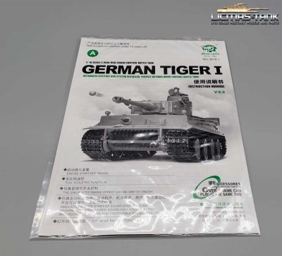 OriginalHengLongRCTankTiger1Manual3818V6.0/V7.0withTargetpaper