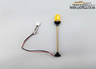 Leopard 2 A6 rotating beacon yellow with rod, cable and plug