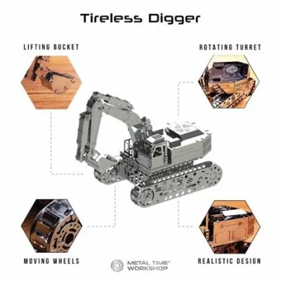 Excavator "Tireless Digger" Metal Time Steel Kit