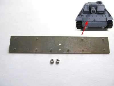 1/16 Stug III tank upper hull metal front plate