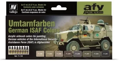 Airbrush Panzer Farben Set "Umtarnfarben-Set" Vallejo 71159
