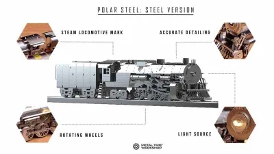 Zug Polarstahl Metal Time Bausatz (Stahl Version ohne Farbe)