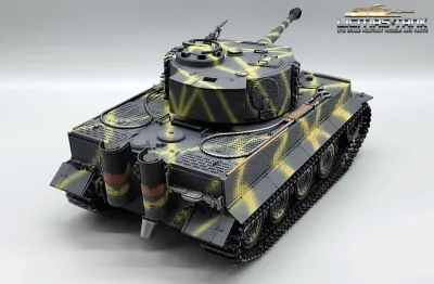 RC Tank 2.4 GHz Tiger 1 Tiki Taigen V3 BB + gun barrel smoking Metal-Edition 360°