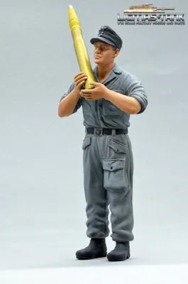 Figure Soldier WW2 Ammo Shell on Shoulder german self-propelled gun crew 1:16