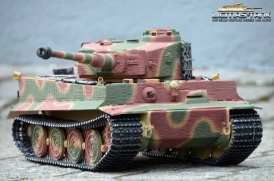 RC Panzer 2.4 GHz Tiger 1 Späte Version Normandie 1944 - Taigen V3 - 6mm Schussfunktion