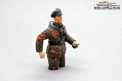 1/16 Figur deutscher Panzerkommandant Eichenlaubtarn Herbst Wehrmacht Resin handbemalt
