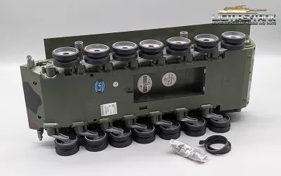 RC Panzer Leopard 2 A6 TK6.0S - Ersatzteil - Unterwanne 3889 Heng Long 1:16 mit Metall-Laufrollen