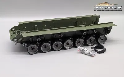 RC Panzer Leopard 2 A6 TK6.0S - Ersatzteil - Unterwanne 3889 Heng Long 1:16 mit Metall-Laufrollen