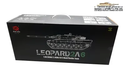 Original Heng Long Leopard 2A6 Karton 3889-1U mit Styropor Innenverpackung