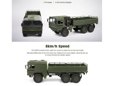 RC Armored Truck 1:16 2.4G 6WD 6x6 Grün