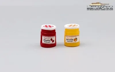Marmeladengläser Set aus Kunststoff in 1/16 für Diorama