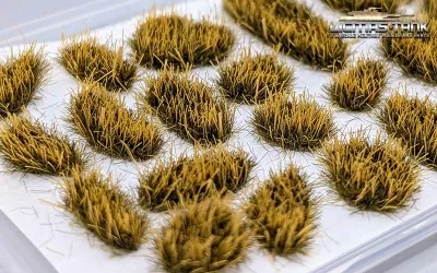 1/16 Miniature Grass Model Making Grass Tufts Wilted Yellow