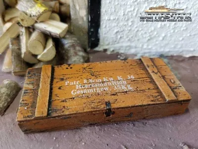 Ammo box 8.8cm Kw. K.36 loam brown scale of 1:16