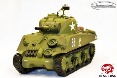 RC tanques U.S m4a3 Sherman 1:16 heng Long bb acero engranajes 2,4ghz v6.0 