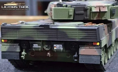 1/16 RC Panzer Leopard 2A6 IR + Servo Taigen Metall Edition Flecktarn Bundeswehr
