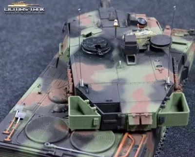 1/16 RC Panzer Leopard 2A6 IR + Servo Taigen Metall Edition Flecktarn Bundeswehr