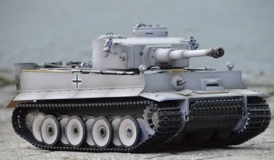 RC Tank 2.4 GHz Tiger 1 Grey Taigen V3 infrared firing + servo Metal-Edition 360°