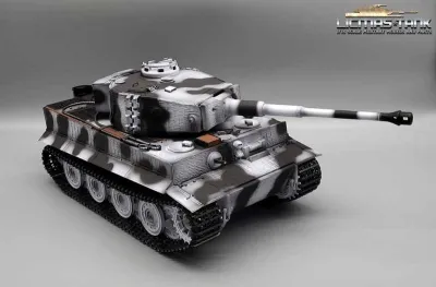 RC Panzer 2.4 GHz Tiger 1 Winter Taigen V3 BB +Servo +Kanonenrauch Metall-Edition 360°