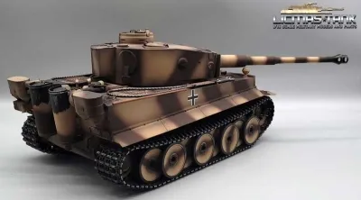 RC Panzer 2.4 GHz Tiger 1 Camouflage Taigen V3 BB +Servo +Kanonenrauch Metall-Edition 360°