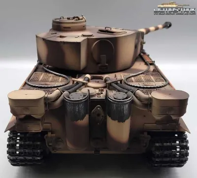 RC Tank 2.4 GHz Tiger 1 Summer Camouflage Taigen V3 BB + gun barrel smoking Metal-Edition 360°