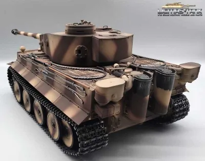 RC Panzer 2.4 GHz Tiger 1 Camouflage Taigen V3 IR + Kanonenrauch Metall-Edition 360°