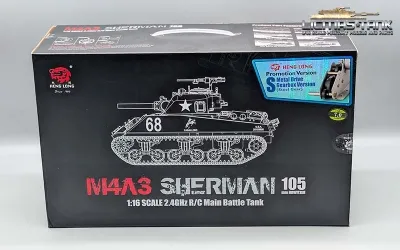 Original Heng Long Sherman box 3998 with polystyrene inner packaging