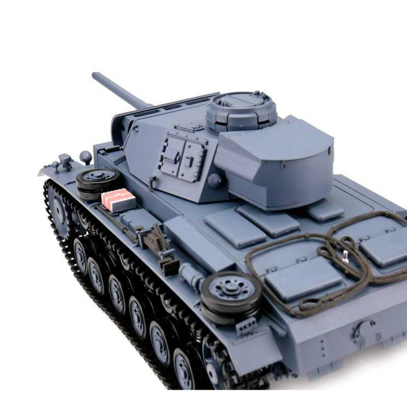 RC Panzer 3 Ausf. L Heng Long 1:16 Grau Stahlgetriebe BB + IR 2.4Ghz