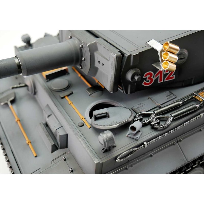 RC Panzer Tiger 1 graue Version IR Battlesystem Soundmodul 2,4GHz 1:16 Torro