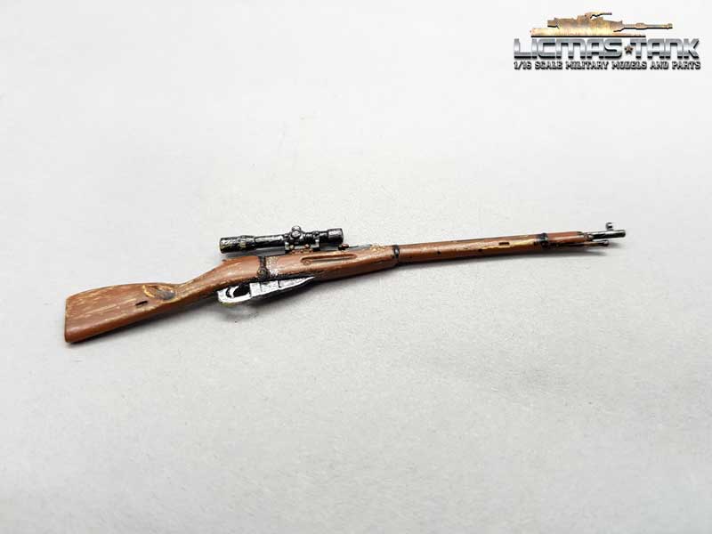 Nagant rifle resin kit 1/16 scale Russian Mosin 