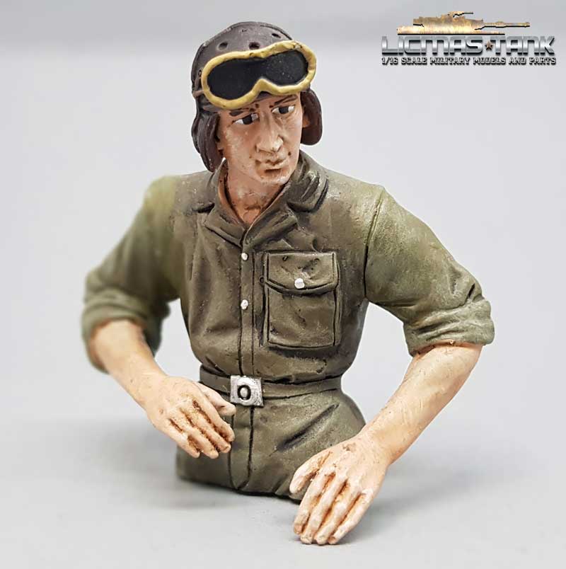 No Tank 1/16 Unpainted Model Kits WWII US Tank Soldier Resin Figure Military 