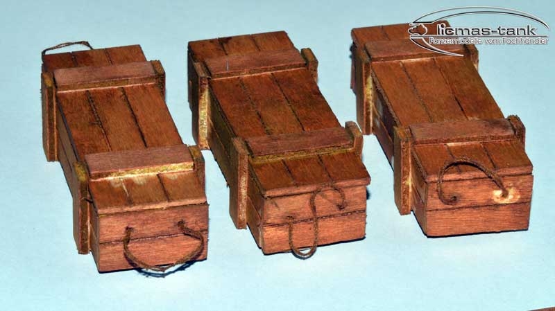 Ammo crates Boxes 1/16 Tank Stowage 14 pcs Barrels and Bed rolls ! 