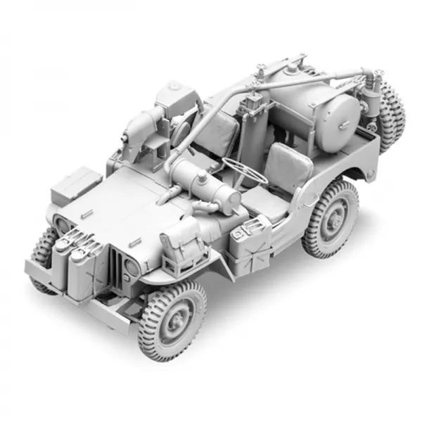 1/16 Bausatz Willys Jeep mit WASP Flammenwerfer