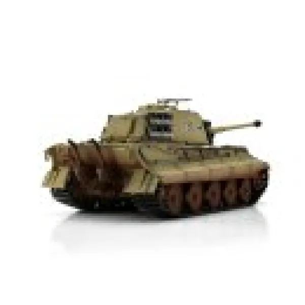Novelty !!! RC King Tiger 2 with IR-Battlesystem - 360 ° tower turn & steel gears - sand camo Novelty !!! RC King Tiger 2 with IR-Battlesystem - 360 ° tower turn & steel gears - sand camo